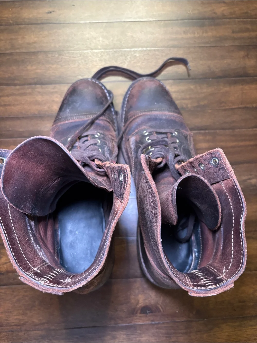Thursday Boot Company Distressed Brown Leather Lace-Up Boots